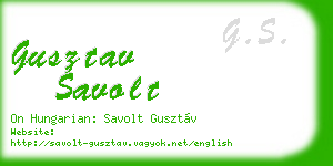 gusztav savolt business card